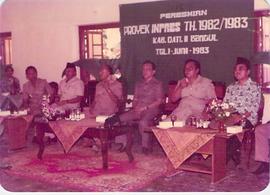 Sri Paduka Paku Alam VIII menghadiri peresmian proyek Inpres tahun 1982/1983 Daerah Tingkat II Ba...