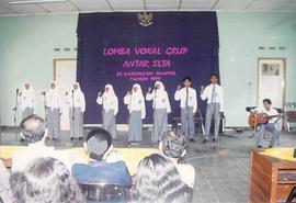 Salah satu peserta lomba vocal grup antar SLTA se kabupaten Bantul di Aula Bekas Rumah Dinas