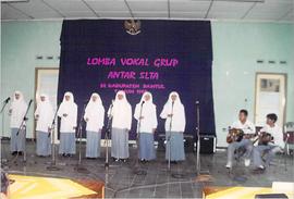 Salah satu peserta lomba vocal grup antar SLTA se kabupaten Bantul di Aula Bekas Rumah Dinas