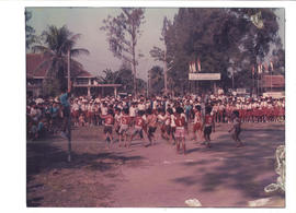 Pertandingan Sepakbola di Lapangan Paseban Bantul dalam rangka Hari Anak-anak 1987 di Kabupaten B...