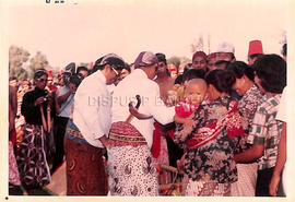 Bupati Bantul KRT Suryo Padmehadiningrat (Memakai Atela Putih Kanan) Didampingi oleh Sekwilda Ban...